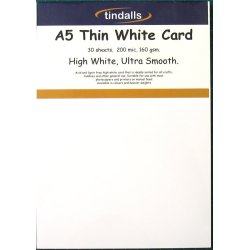 Tindalls A5 Thin White Card 160gsm