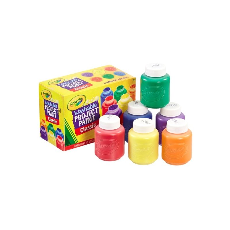 Crayola - washable project paint - pack of 6