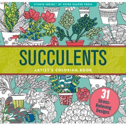 Succulents Artists Adult Coloring Book