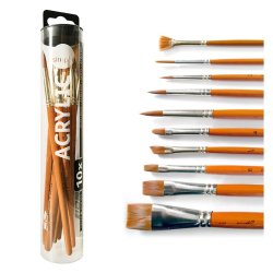 Daler Rowney Simply Acrylic Brush Set (10)
