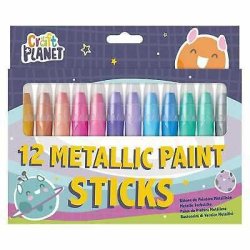 Craft Planet Metallic Paint Sticks Pack of 12