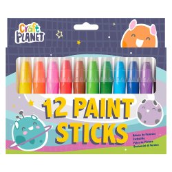 Craft Planet Bright Paint Sticks Pack of 12