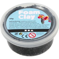 Foam Clay 35g Pots Single Colours Black