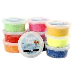 Foam Clay®, Assorted Colours, 35 G, 10 Tub