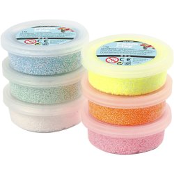 Foam Clay®, Glitter, Assorted Colours, 14 G, 6 Tub