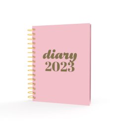 Collins Sandi A5 Week to View Diary 2023 - Pink