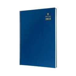 Collins Desk A4 A4 Week to View 2023 Diary - Blue