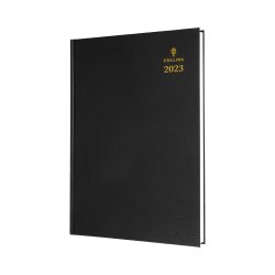 Collins Desk A4 Two Pages to a Day 2023 Diary - Black