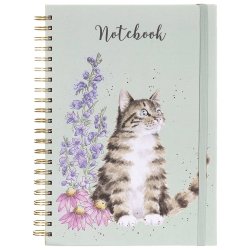 Cat Whiskers and Wild Flowers A4 Notebook